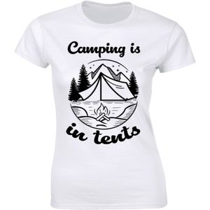 Half It Tops - Camping is In Tents Intense Camp Outdoor T-shirt Half It Tops - Camping is In Tents Intense Camp Outdoor T-shirt